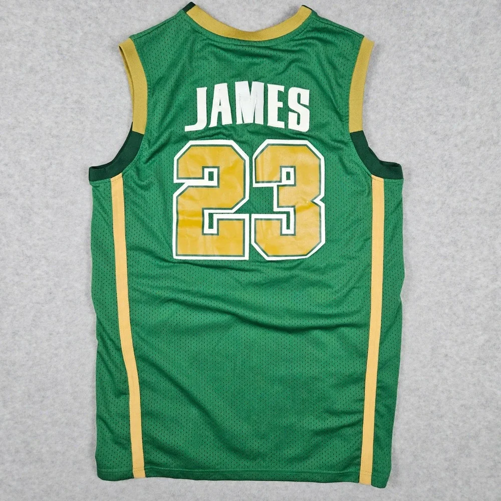 Nike Mens XL Green Basketball Jersey LeBron James 2003 Irish SVSM High School